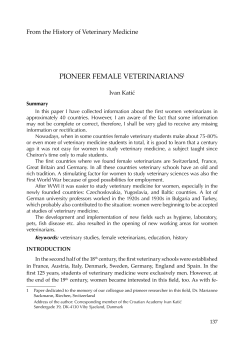 Pioneer female veterinarians1