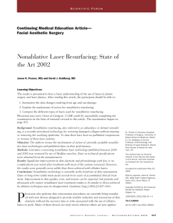 Nonablative Laser Resurfacing: State of the Art 2002