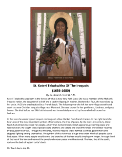 St. Kateri Tekakwitha Of The Iroquois (1656
