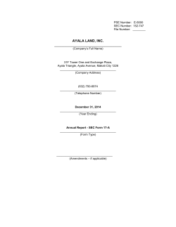 - Ayala Land Investor Relations