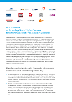 Joint Statement on Technology Neutral Rights Clearance