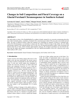 Changes in Soil Composition and Floral Coverage on a Glacial