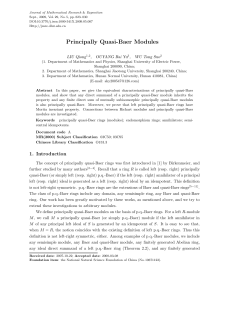 Principally Quasi-Baer Modules - Journal of Mathematical Research