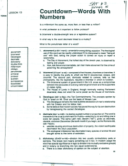 Countdown-Words With Numbers