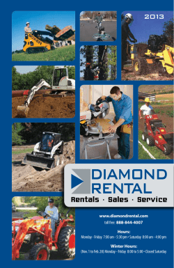 equipment - Diamond Rental
