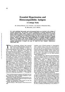 Essential Hypertension and Histocompatibility Antigens A Linkage