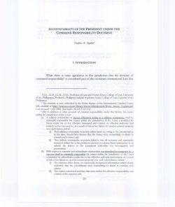 ACCOUNTABILITY OF THE PRESIDENT UNDER THE COMMAND