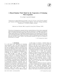 A Biased Random Walk Model for the Trajectories of