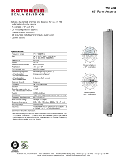 739 498 65&deg; Panel Antenna
