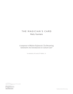 the magician`s card - Fujimura Institute