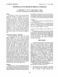 HAEMOGALACTIA (BLOOD IN MILK)