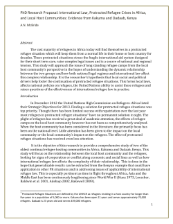 PhD Research Proposal: Protracted Refugee Crises in Africa and