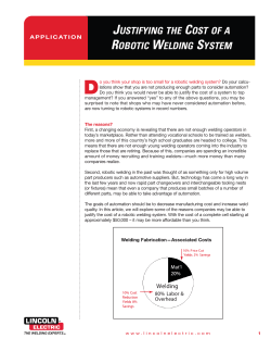 Justifying the Cost of a Robotic Welding System