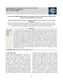 24 Ascorbic acid Supplementation Improves the