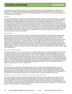 1st Grade Social Studies GLCES