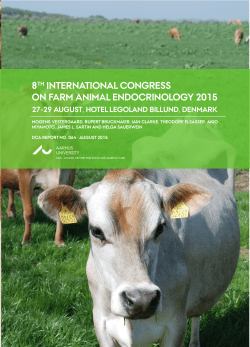 8th International Congress on farm animal endocrinology