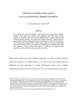 The Effect of Market Structure on Cellular Technology