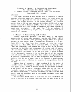 Dr. Michael Smithson, Behavioural Sciences, James Cook