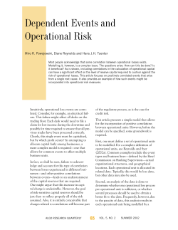 Dependent Events and Operational Risk