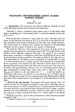 POLYGONS CIRCUMSCRIBED ABOUT CLOSED CONVEX CURVES