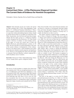 Central-East China &ndash; A Plio-Pleistocene Dispersal Corridor: The