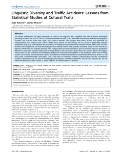 Linguistic Diversity and Traffic Accidents: Lessons from Statistical