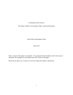 Coordination and Coercion: The Nature of Rules