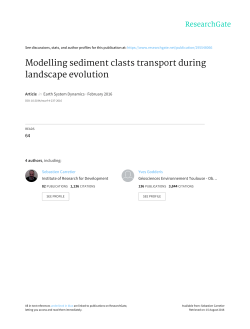 Modelling sediment clasts transport during landscape evolution
