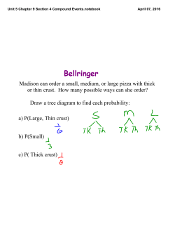 Unit 5 Chapter 9 Section 4 Compound Events.notebook