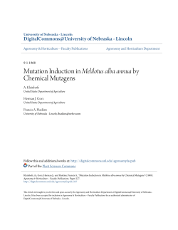 Mutation Induction in Melilotus alba annua by Chemical Mutagens