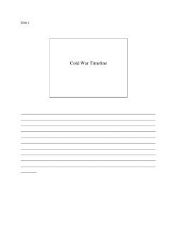 Cold War Timeline - Spring Branch ISD