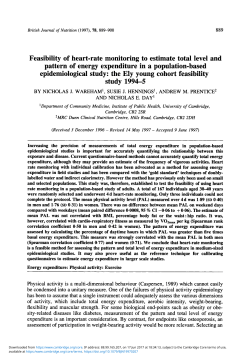 Feasibility of heart-rate monitoring to estimate total level and pattern