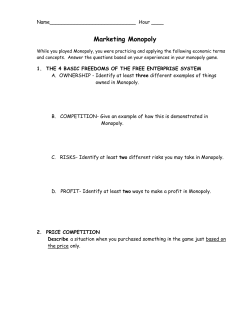 Marketing Monopoly
