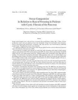 Sweat Composition in Relation to Rate of Sweating