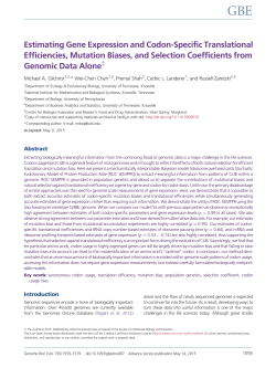 Estimating Gene Expression and Codon