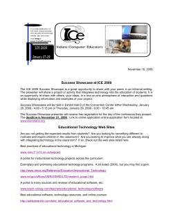 Success Showcase at ICE 2009 Educational Technology Web Sites