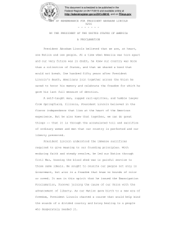 day of remembrance for president abraham lincoln 9256