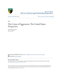 The Crime of Aggression: The United States Perspective