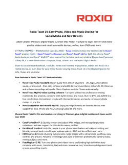 Roxio Toast 14: Easy Photo, Video and Music