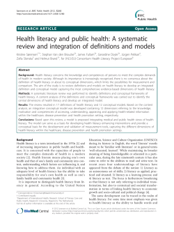Health literacy and public health