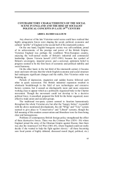 contradictory characteristics of the social scene in england and the