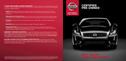buy smart. own confidence. - nissan certified pre