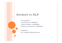 entropy in nlp - CSE, IIT Bombay