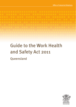 Guide to the Work Health and Safety Act 2011