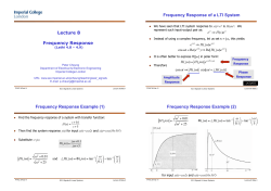 Lecture 8 - Frequency Response - Department of Electrical and