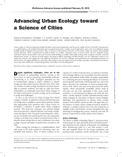 Advancing Urban Ecology toward a Science of Cities
