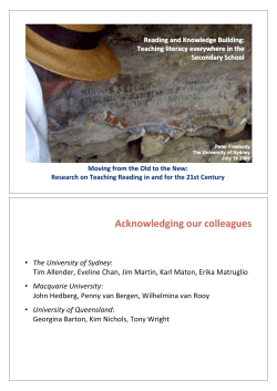 reading - University of Sydney