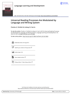 Universal Reading Processes Are Modulated by Language and