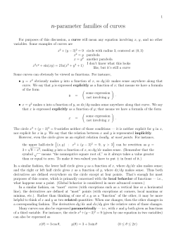 n-parameter families of curves