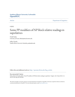 Some PP modifiers of NP block relative readings in superlatives